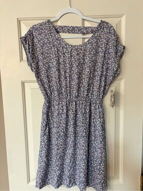 Pink Republic Light Blue Floral Short Sleeve Dress
